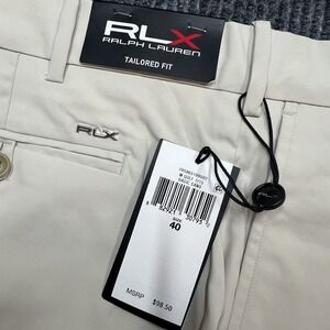 RLX RALPH LAUREN Men's Tailored Fit Performance Golf Shorts Tan 8" Stretch New